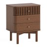 Sanremo 3 Drawer Bedside Locker Dark Oak