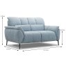 Brookville 2 Seater Sofa Fabric 20 Dimensions