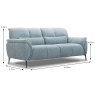 Brookville 3 Seater Sofa Fabric 20 Dimensions