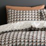 Jett Reversible Super King Duvet Cover Set Geometric Brown Pillow Close Up
