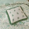 Briar Bloom Duvet Cover Set Double Green Lifestyle Fabric Close Up