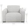 Burano Armchair Fabric Dimensions