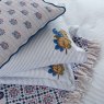 Earlsford Foulard Embroidery Duvet Cover Set Super King Blue Lifestyle Pillow Close Up
