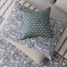 Forest Friends Reversible King Duvet Cover Set Blue Lifestyle Pillow Close up