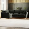 Alpine 4 Seater Corner Sofa Fabric Ansel Moss With Country Oak Legs Lifestyle