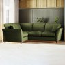 Alpine 4 Seater Corner Sofa Fabric Minco Basil With Burnished Legs Lifestyle