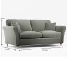 Alpine 3 Seater Sofa Fabric Ansell Moss With Country Oak Legs Dimensions