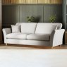Alpine 4 Seater Sofa Fabric Minco Grey With Country Oak Legs Lifestyle