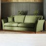 Alpine 4 Seater Sofa Fabric Minco Basil With Burnished Legs Lifestyle