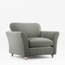 Alpine Armchair Ansell Moss With Country Oak Legs 1