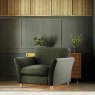Alpine Armchair Ansell Moss With Country Oak Legs 4
