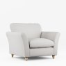 Alpine Armchair Minco Grey With Country Oak Legs 1