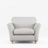 Alpine Armchair Minco Grey With Country Oak Legs 2