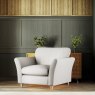 Alpine Armchair Minco Grey With Country Oak Legs 4