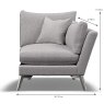 Elba Modular 1 Seater Arm On Right Foam & Feather Seat Interior Fabric C Dims
