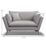 Elba Snuggler Foam & Feather Seat Interior Fabric C Dimensions