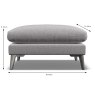 Elba Corner Footstool Foam & Feather Seat Interior Fabric C Dimensions