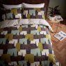 Mika Reversible Double Duvet Cover Set Multicoloured Lifestyle Overhead
