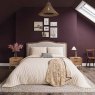 Ticking Stripe Duvet Cover Set Double Graphite & Copper Lifestyle