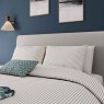 Ticking Stripe Duvet Cover Set Double Blue & Teal Lifestyle Close Up
