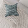 Ticking Stripe Double Duvet Cover Set Blue & Teal Lifestyle Pillows