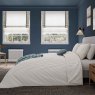 Ticking Stripe Super King Duvet Cover Set Blue & Teal Lifestyle