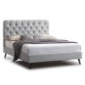 Cruz Double (135cm) Bedstead Fabric Light Grey