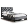 Cruz Double (135cm) Bedstead Fabric Dark Grey