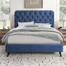 Cruz Double (135cm) Bedstead Fabric Dark Blue Lifestyle