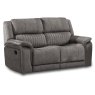 Albrun 2 Seater Electric Reclining Sofa Faux Suede Dark Grey