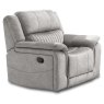 Albrun Electric Reclining Armchair Faux Suede Light Grey