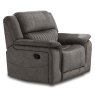 Albrun Electric Reclining Armchair Faux Suede Dark Grey