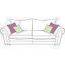 Oceanus 3 Seater Standard Back Sofa Fabric A