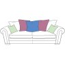 Oceanus 4 Seater Scatter Back Sofa Fabric A