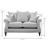 Parker Knoll Eastbury 2 Seater Scatter Back Sofa Fabric B Dimensions