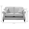 Parker Knoll Eastbury 2 Seater Standard Back Sofa Fabric B Dimensions