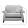 Parker Knoll Eastbury Snuggler Fabric B Dimensions