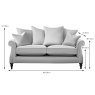 Parker Knoll Eastbury 3 Seater Scatter Back Sofa Fabric B Dimensions