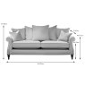 Parker Knoll Eastbury 3.5 Seater Scatter Back Sofa Fabric B Dimensions