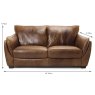 Paradiso 2 Seater Sofa Leather Category 30 Measurements