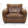 Paradiso Armchair Leather Category 30 Dimensions