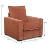 Calais Armchair Fabric Dimensions