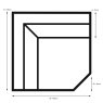 Calais Modular Square Corner Fabric Dimensions