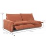 Calais Modular 3 Seater Sofa Electric Reclining Arm LHF With USB Port Fabric Dimensions