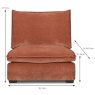 Calais Modular 1.25 Seater Electric Reclining No Arms Fabric