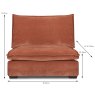 Calais Modular 1.5 Seater Electric Reclining No Arms Fabric Dimensions