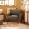 Hazel Armchair Fabric Ansell Moss With Country Oak Leg Lifestyle