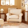 Hazel Armchair Fabric Ansell Bamboo With Country Oak Leg Lifestyle