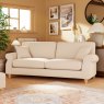 Hazel 4 Seater Sofa Fabric Ansell Bamboo With Country Oak Leg Lifestyle