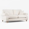 Hazel 3 Seater Sofa Fabric Ansell Bamboo With Country Oak Leg Off Front View